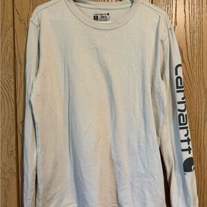 Carhartt Cream Colored Long Sleeve Tee Classic Comfort